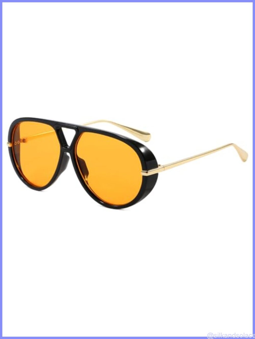 Oversized Aviator Sunglasses UV400 Protection Full Frame Retro Shield
